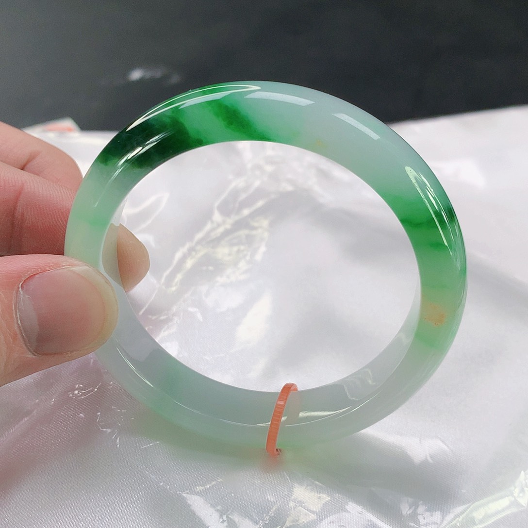 翡翠手镯未镶嵌030缅甸天然翡翠A货