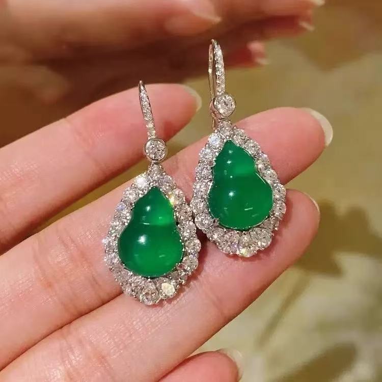 合金石英石耳饰 2025新款小众轻奢时尚耳环EH-L600