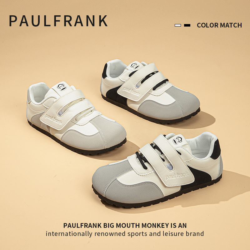 大嘴猴女鞋2025清仓魔术贴小白鞋春秋丑萌鞋子休闲百搭德训鞋子