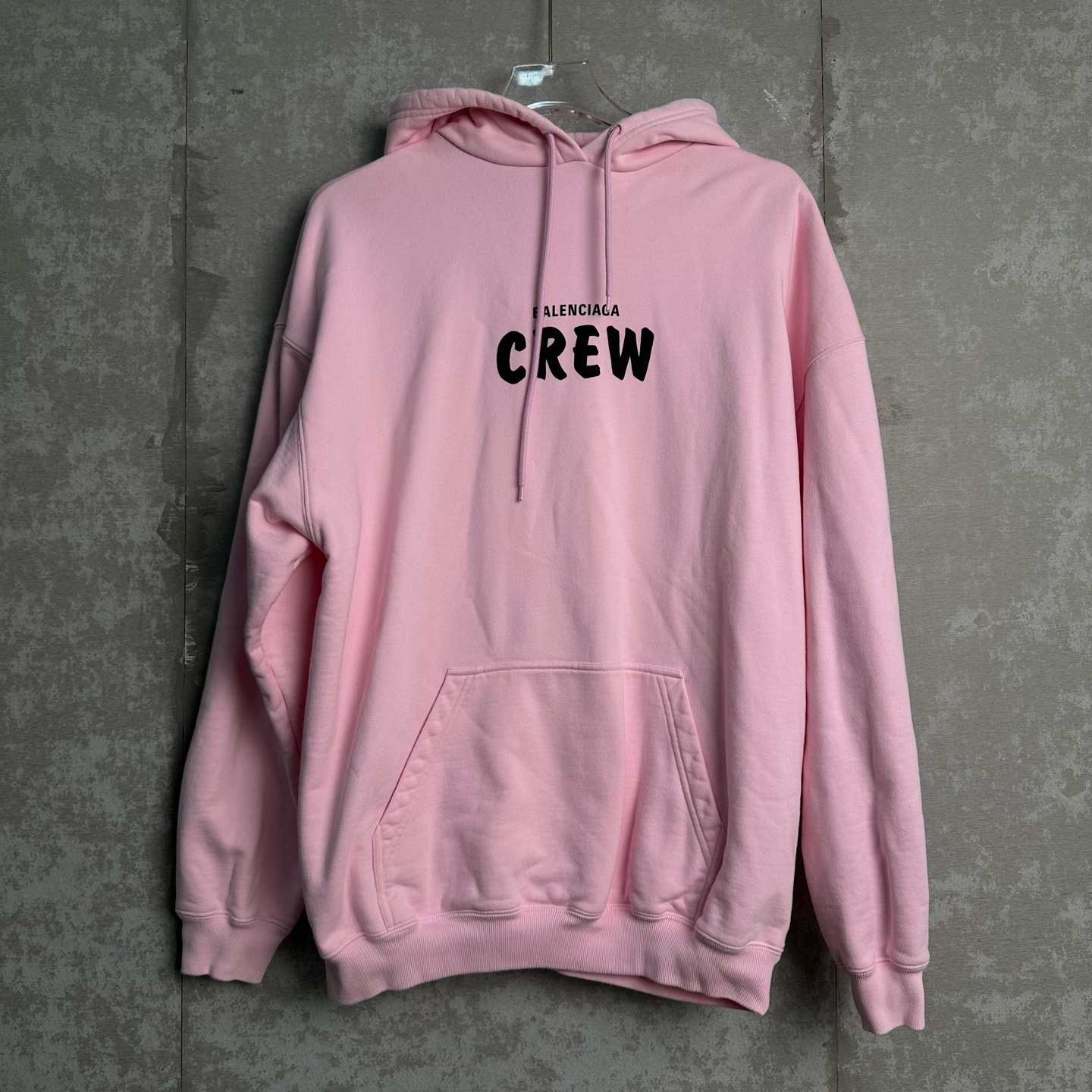 未使用 Balenciaga/巴黎世家 S *1/粉色crew帽衫卫衣/13423/JP