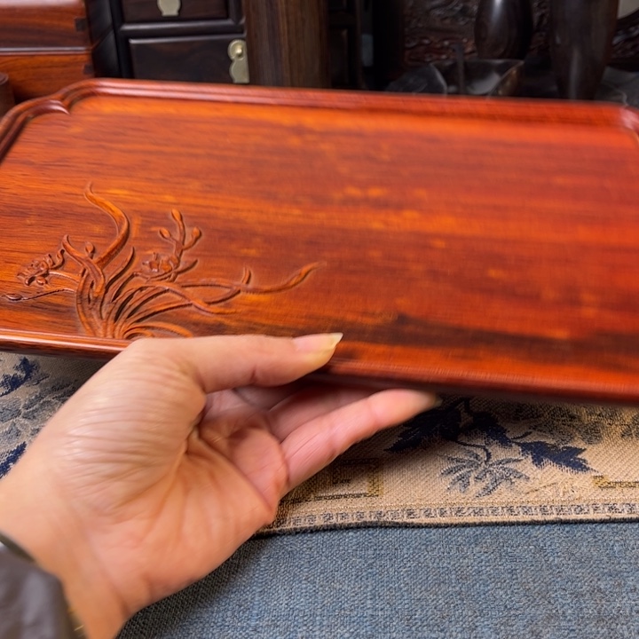 贡木整木挖收纳盘