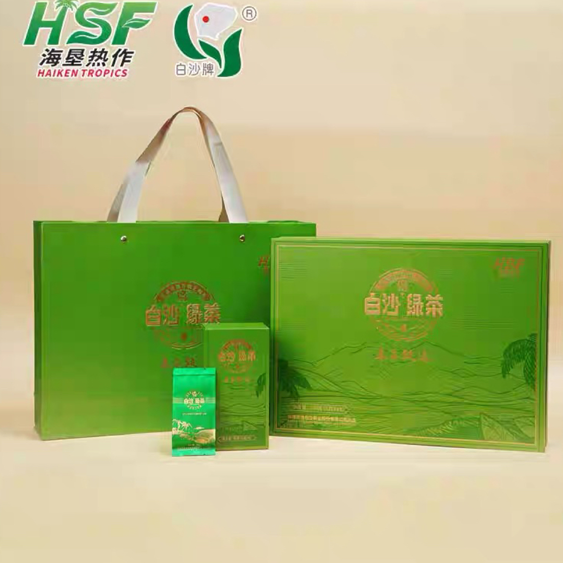 【嫩芽小叶 鲜香 回甘】海南绿茶 白沙绿茶甄选礼盒240克48包X5克