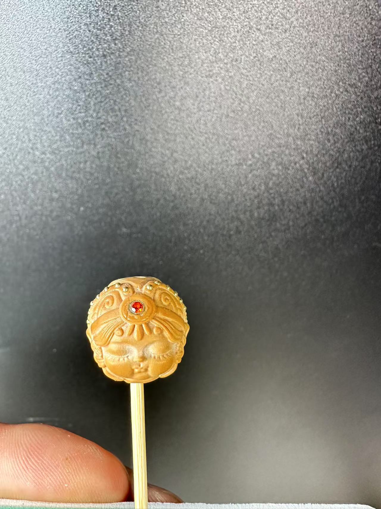 精修聚宝盆料猴头核桃单颗手工雕刻原色不泡药铜镶嵌工艺文玩配饰