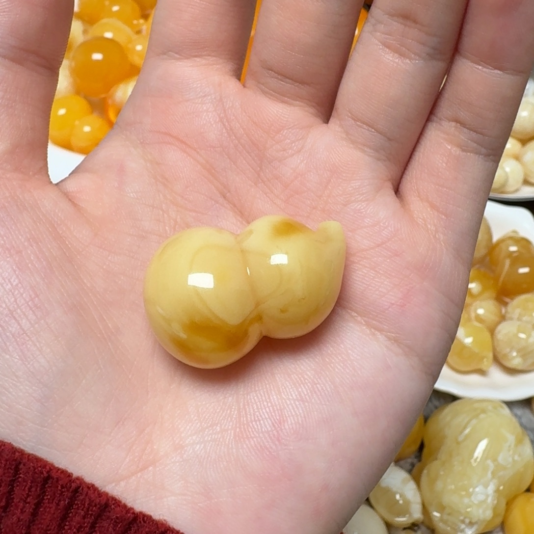 琥珀未镶嵌裸石蜜蜡葫芦