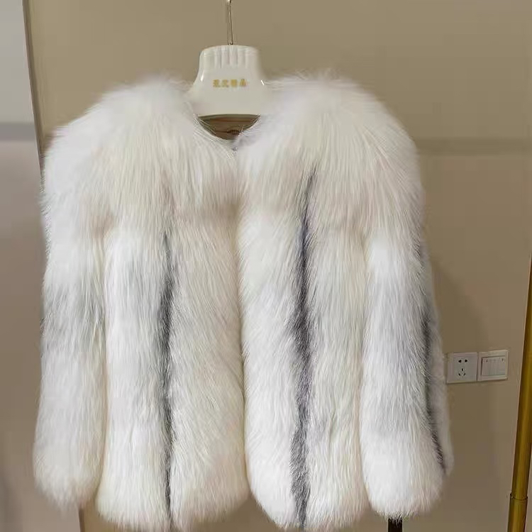 大理石狐女士时尚保暖外套