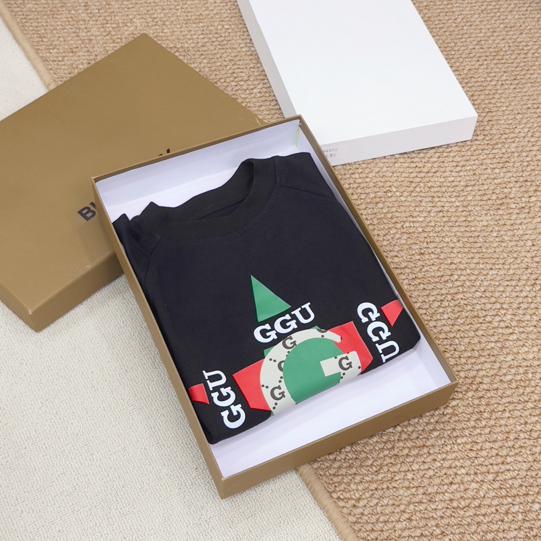 Da&Mai -短袖夏季圆领男女童装潮童穿搭百搭T恤杏色黑色G1短袖