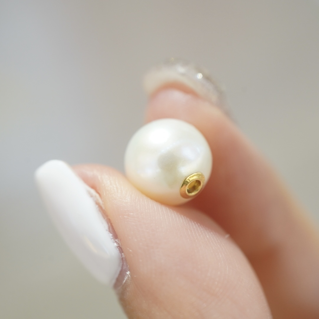 【卡奢珠宝】18K金淡水珍珠配件卡9-10mm
