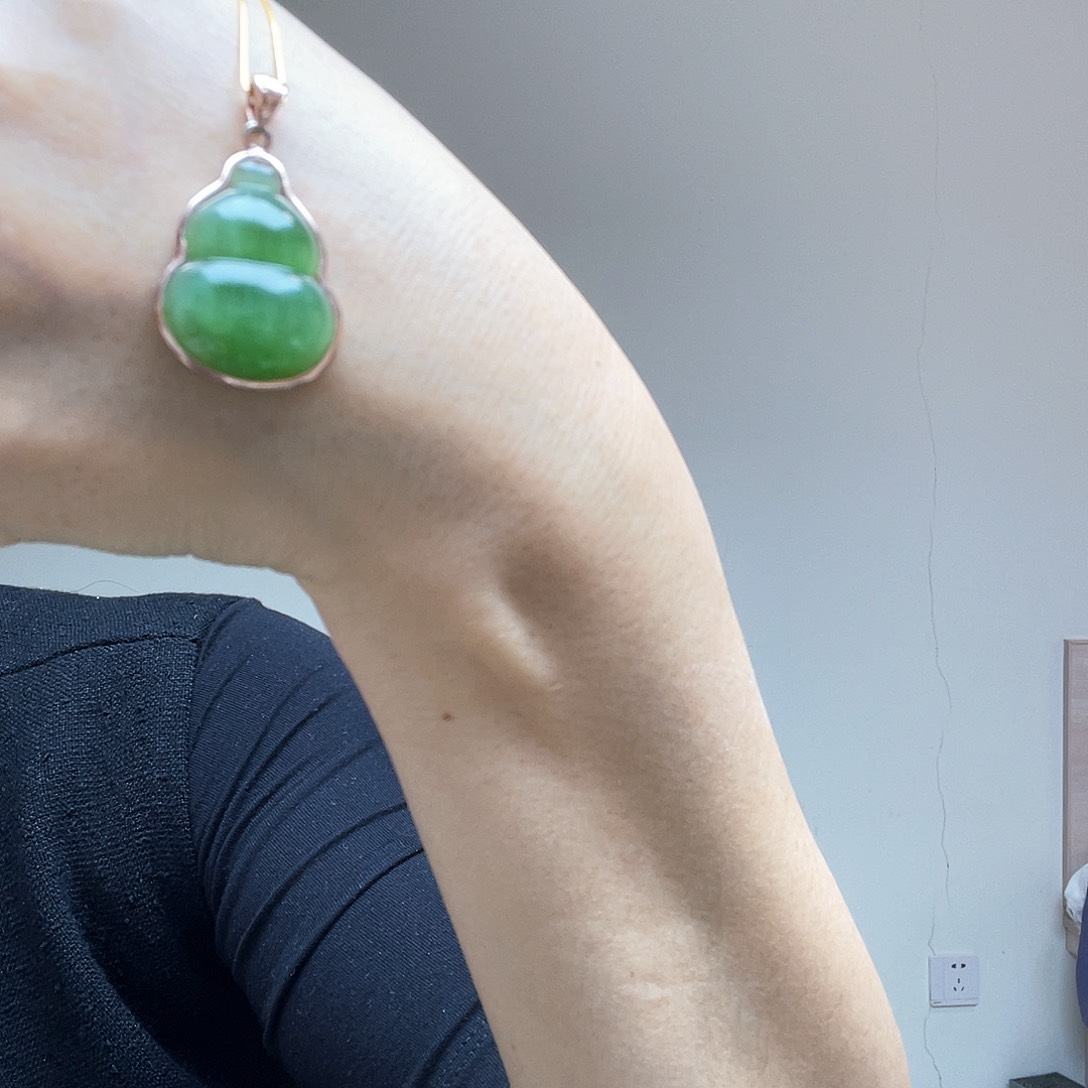 和田玉颈饰银S925镶嵌从**过