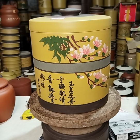 紫砂茶叶罐翡**头茶叶罐红标49