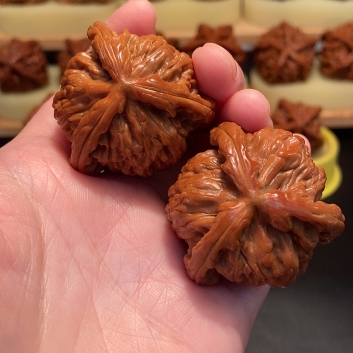 把件桃核小*鱼文玩核桃