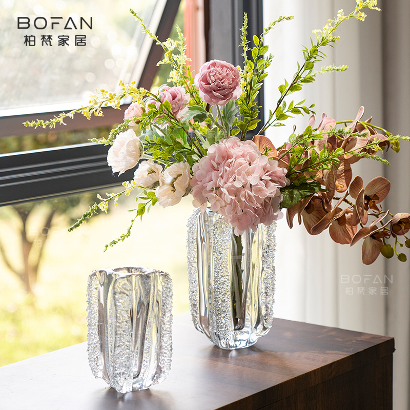 bofan/柏梵设计师新款轻奢创意简约高档花瓶琉璃家居艺术装饰摆件