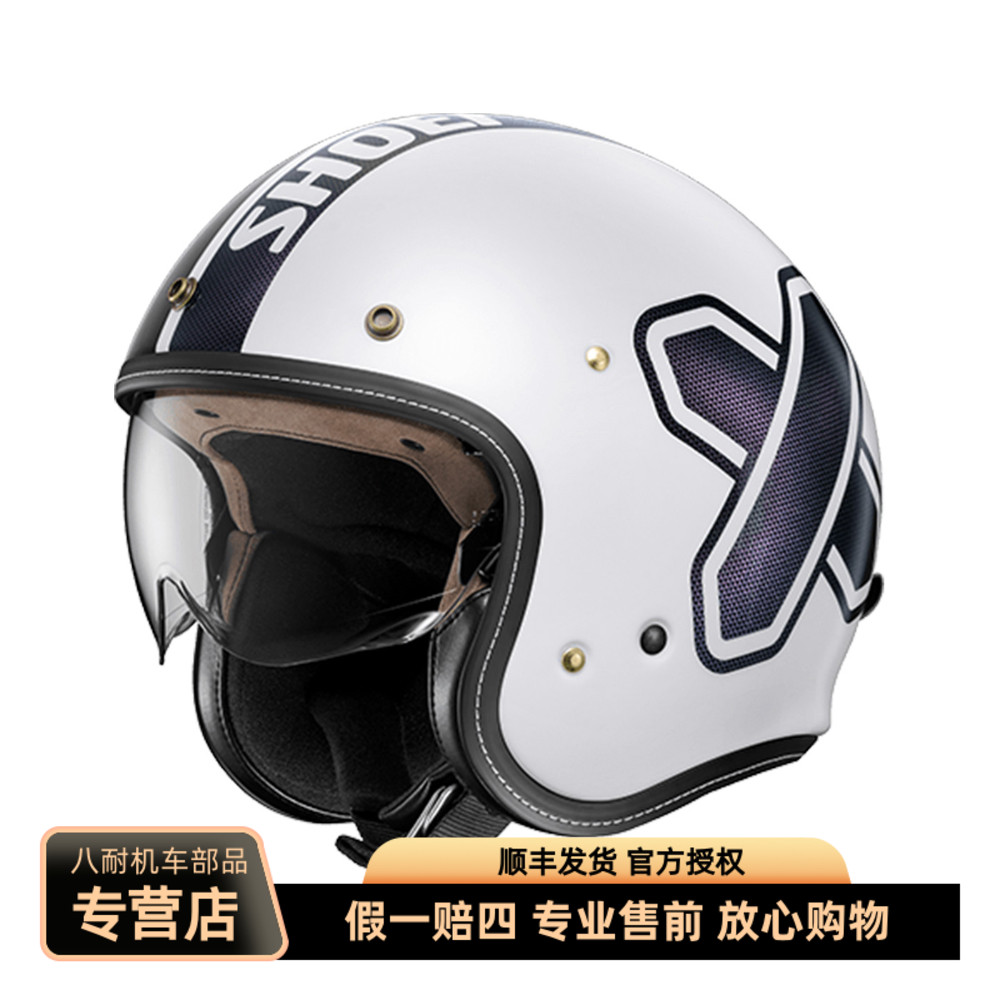SHOEI JO PLUS摩托车头盔复古街道招财猫休闲哈雷夏季3/4半盔攀爬