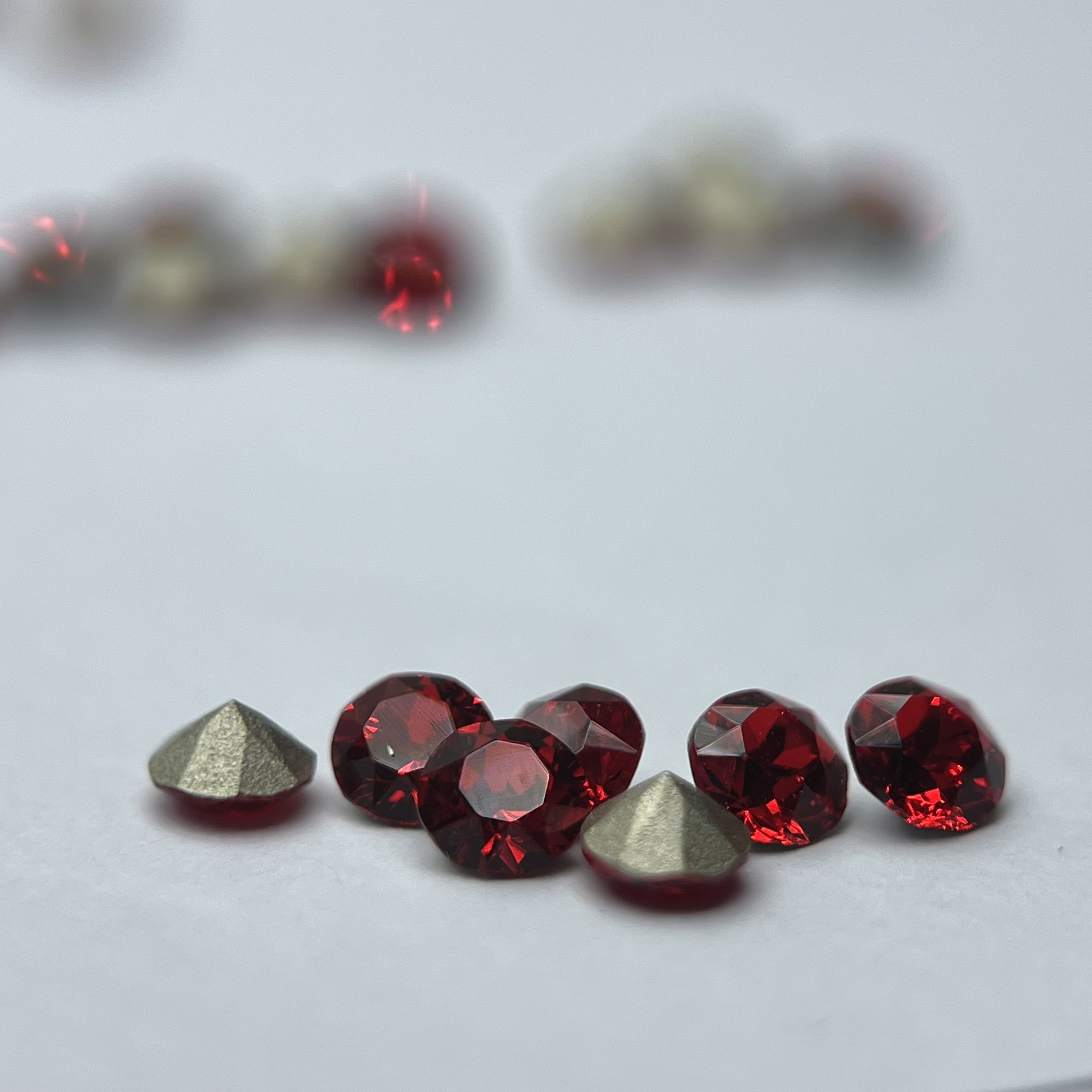 奥克兰大红尖底圆奥地利进口华子1088尖钻美甲水钻堆钻球耳钉DIY