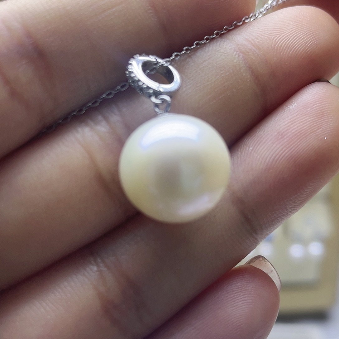 淡水珍珠颈饰银S925镶嵌