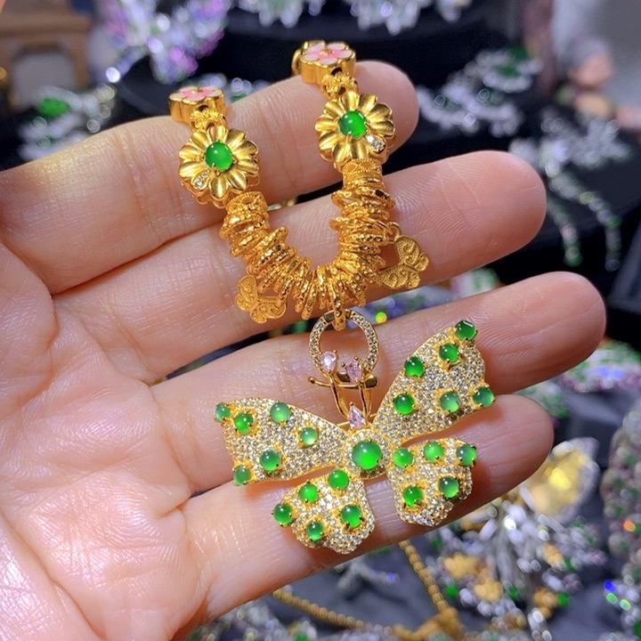 翡翠戒指银S925镶嵌?****?天然翡翠