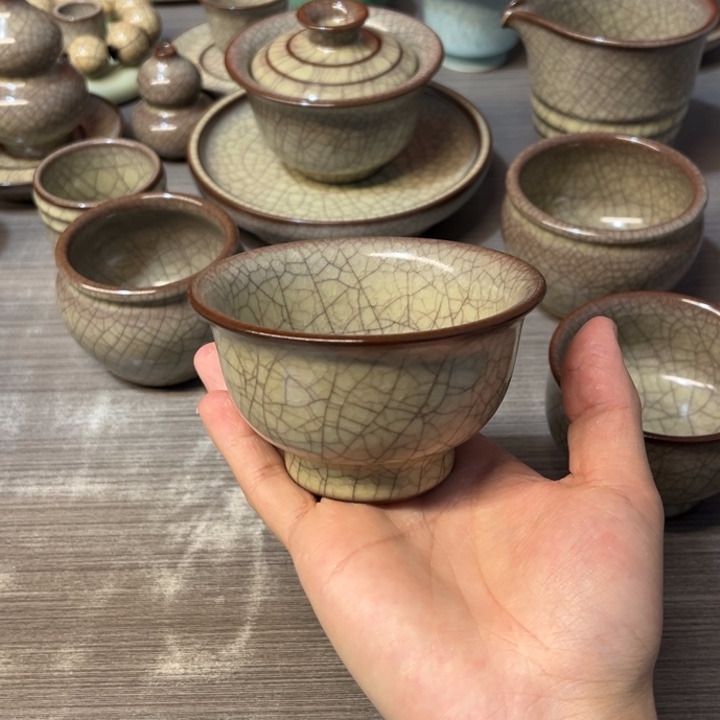 蒋加宝 传世哥窑 压手杯