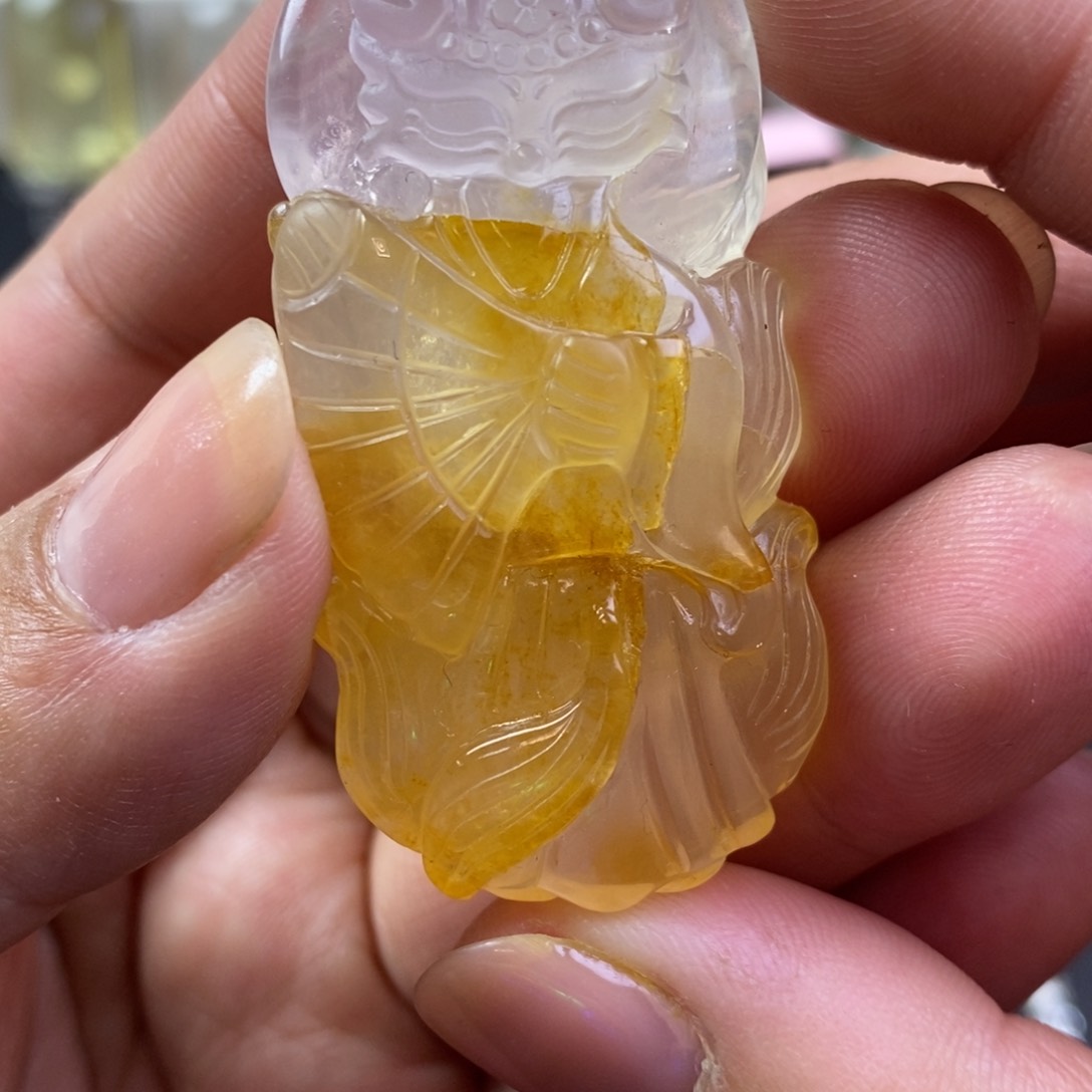 水晶颈饰未镶嵌胶花