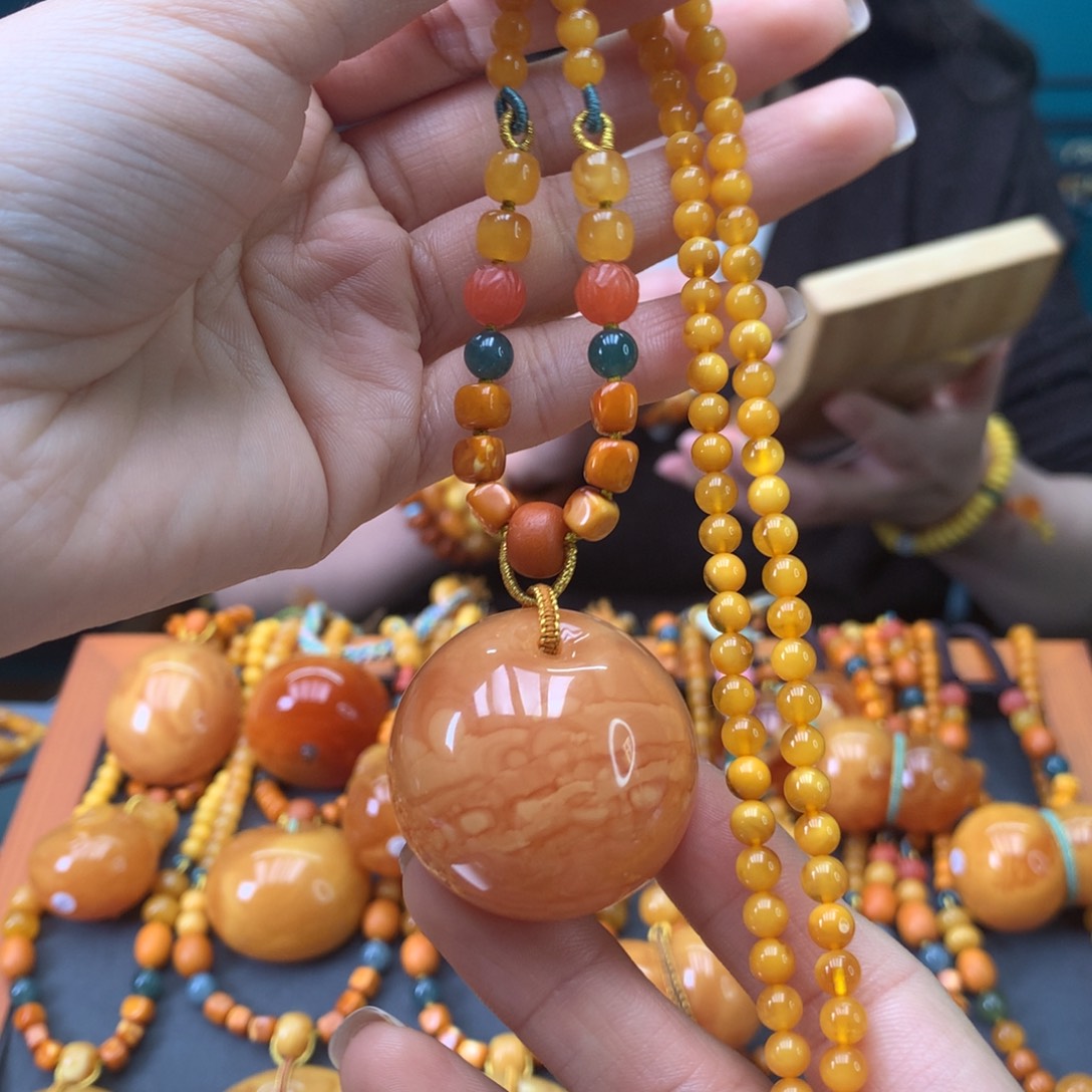 蜜蜡未镶嵌颈饰天然