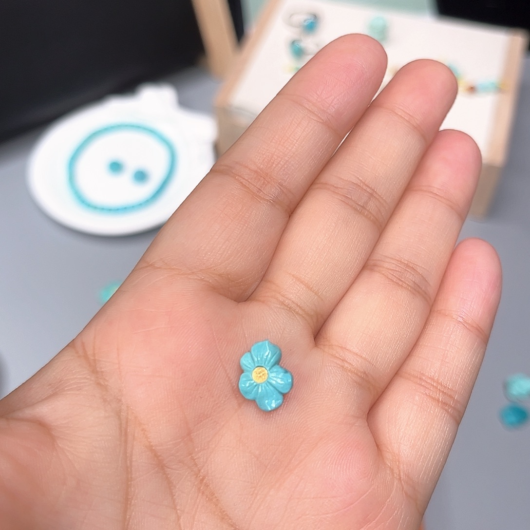 一***。未镶嵌绿松石珠宝半成品