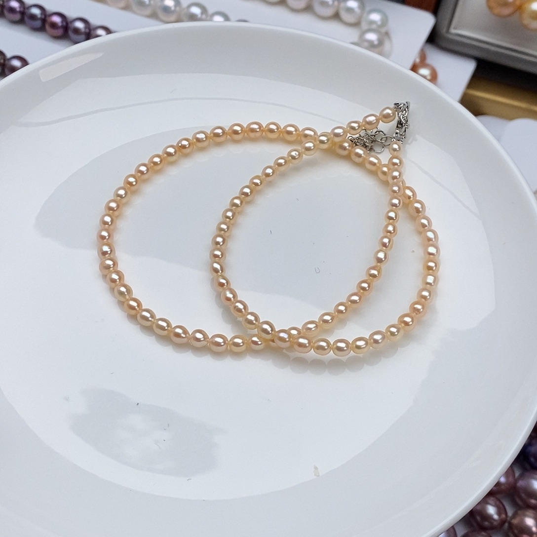 颈饰合金淡水珍珠