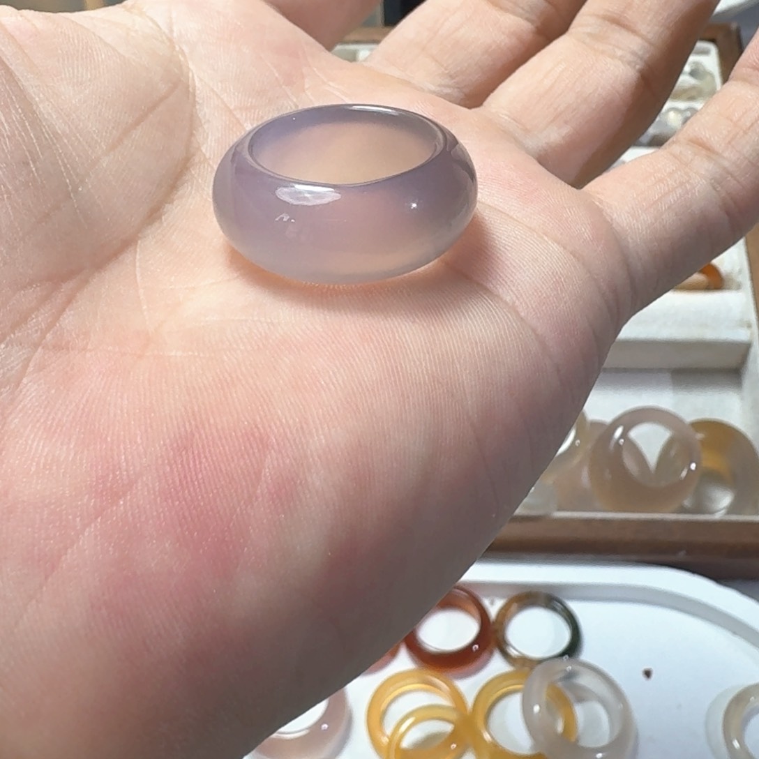 合金戒指玛瑙/玉髓204港17微暇