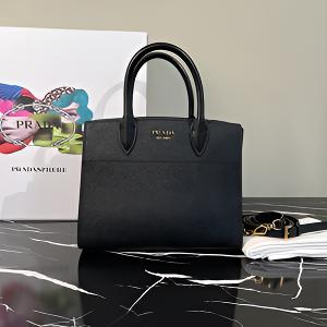 99新 Prada/普拉达 普拉达 黑金手提斜挎包 C835190 1163