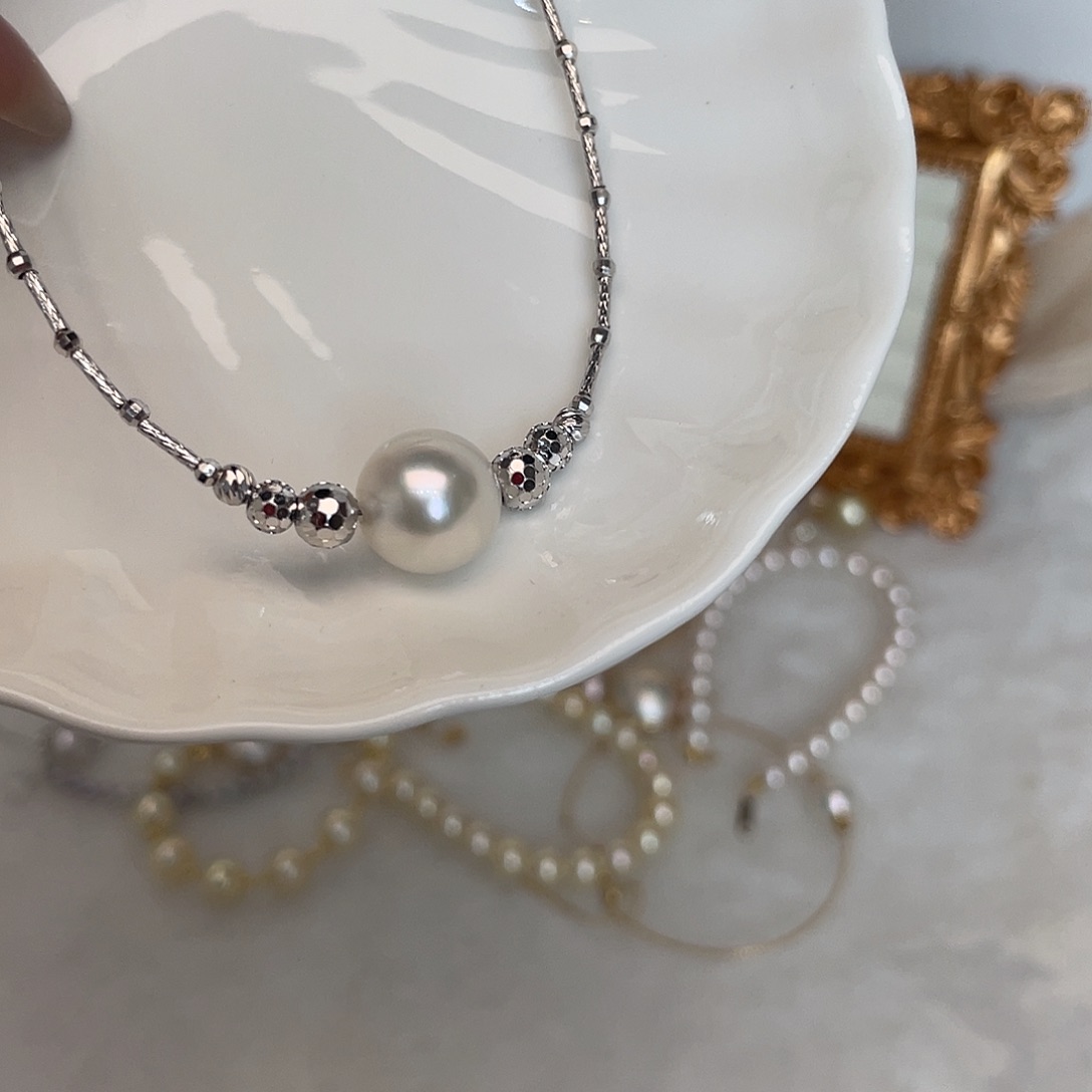 颈饰海水珍珠银S925镶嵌