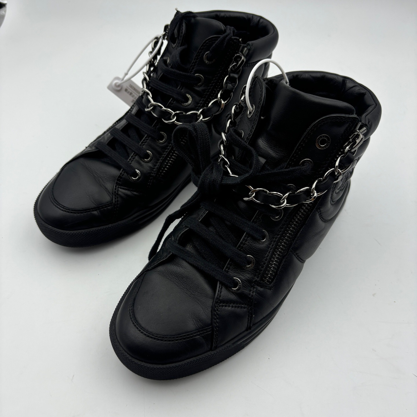 95新 Chanel/香奈儿 36码/chanel香奈儿链条板鞋/无盒