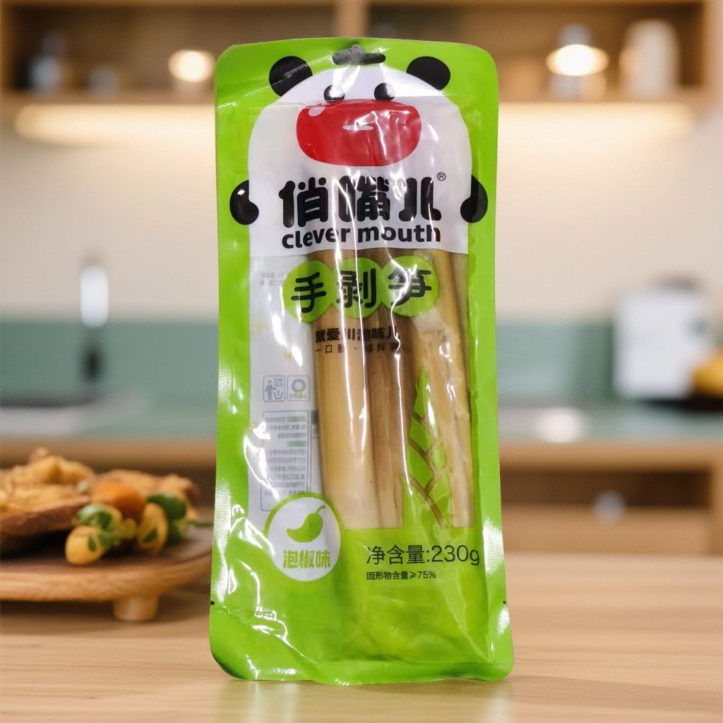 【临期】俏嘴儿手剥笋泡椒味230g*4袋   26年2月5号到期
