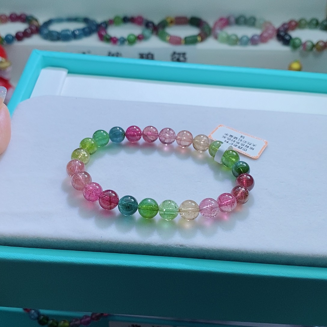 碧玺手链未镶嵌7.8mm左右