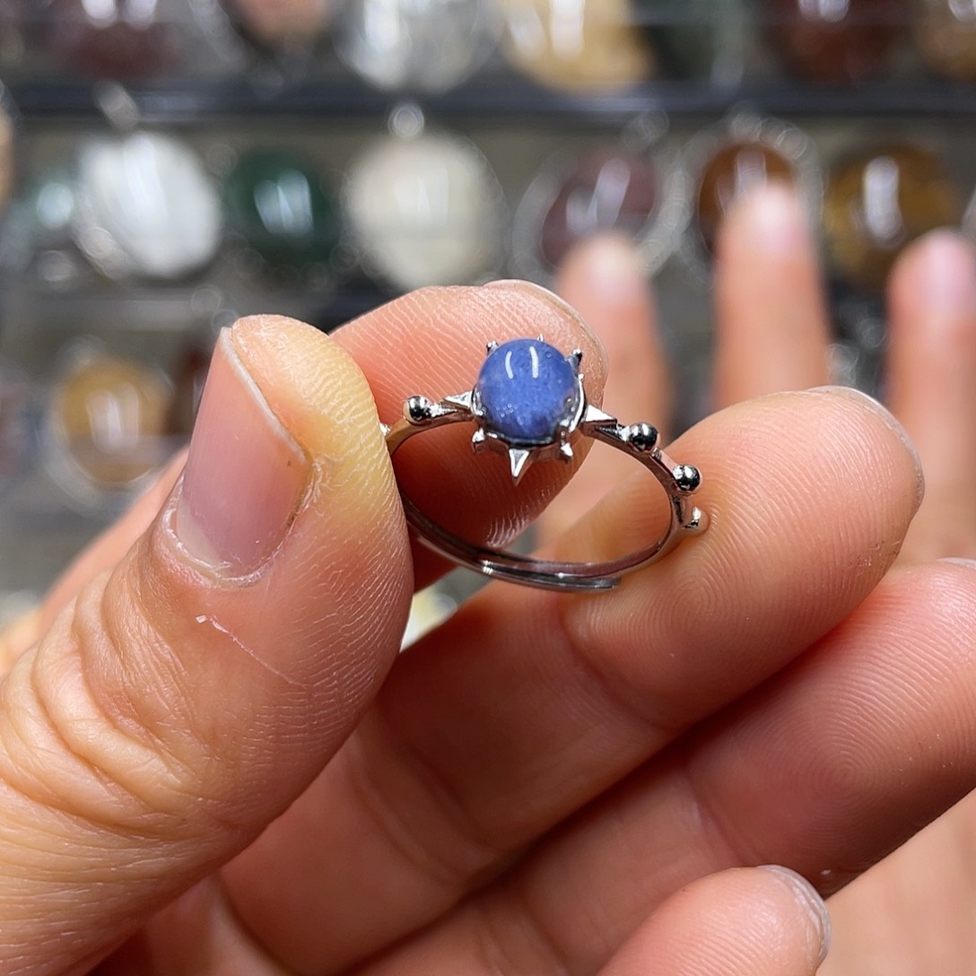 【闪购商品】水晶珠宝半成品银S925镶嵌戒指