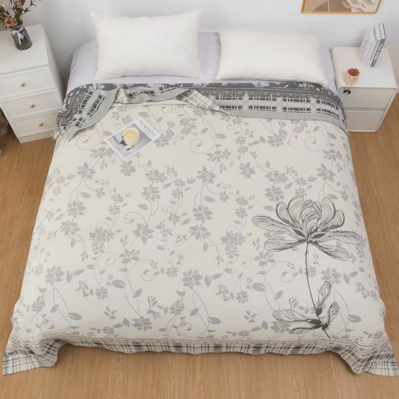 【清风芷雨】2.3*2.5米雨露麻床盖柔软亲肤毯