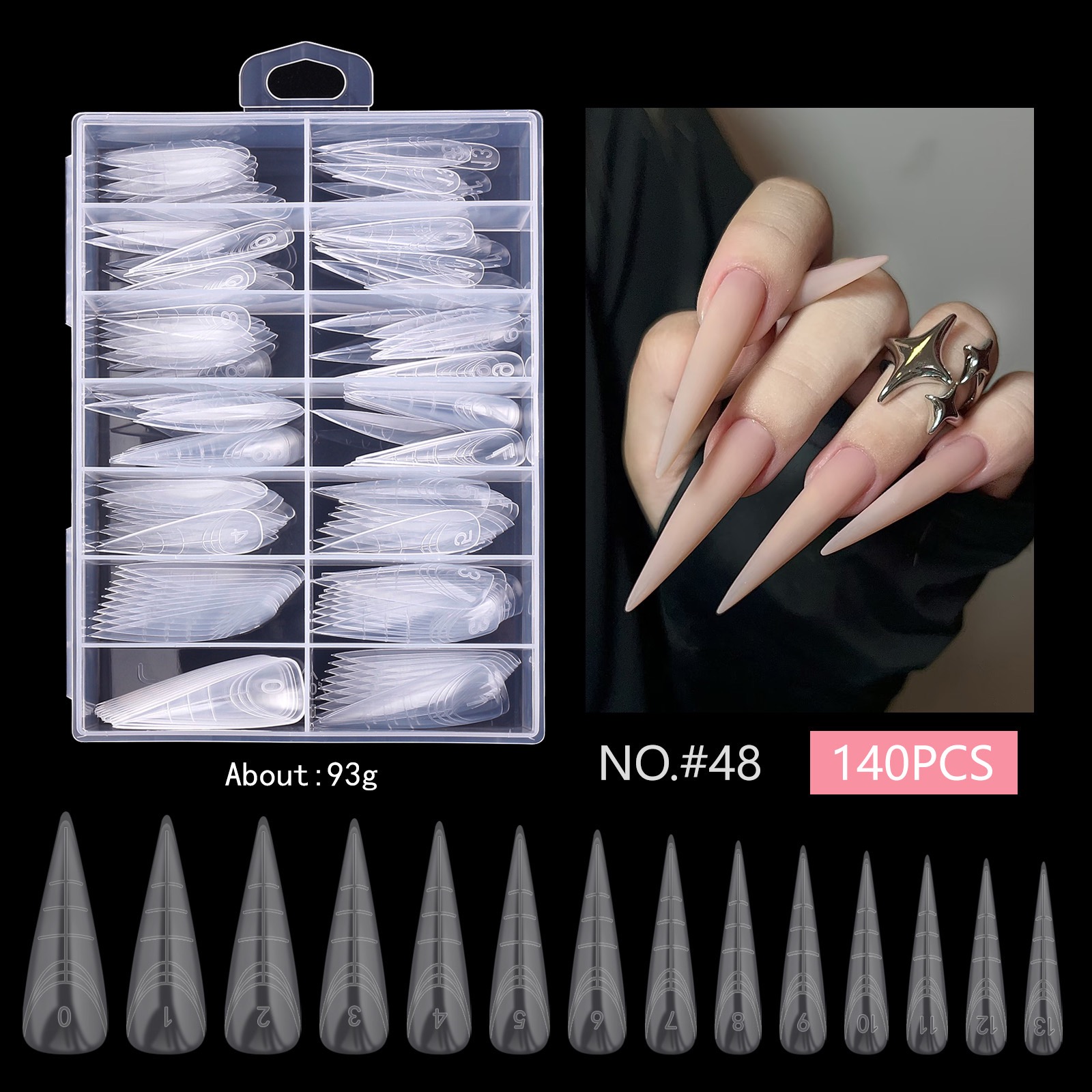 艺术甲模日常款龙爪猫爪鹰狼爪裂空爪美甲甲模免纸托快速光疗延长