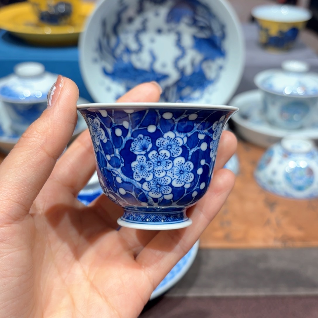 瓷片手工手绘陶瓷茶具
