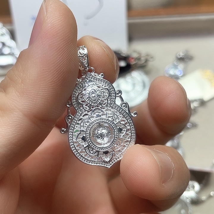 坠链均925银锆石葫芦