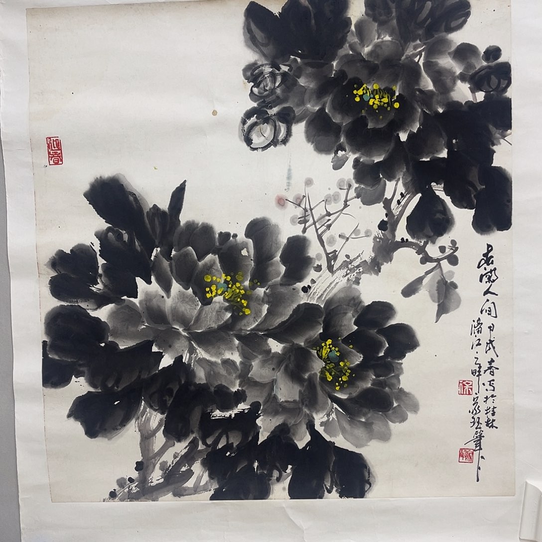 国画秋*谦徐家珏65/68水墨牡丹