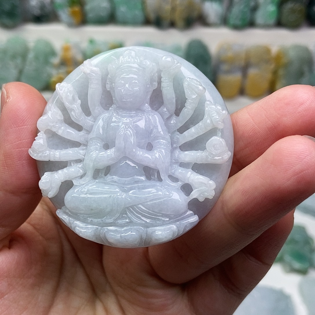 翡翠未镶嵌吊坠(赠链)