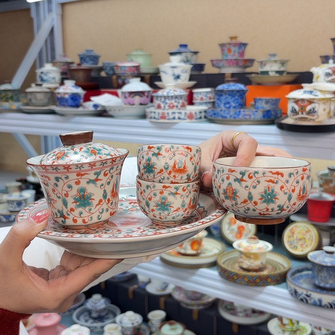 盖碗里的水煮开后