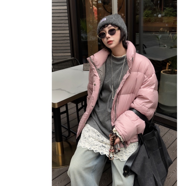 HY罗罗【高品鹅绒】高定设计师款冬季里外撞色蓬松感羽绒外套L377