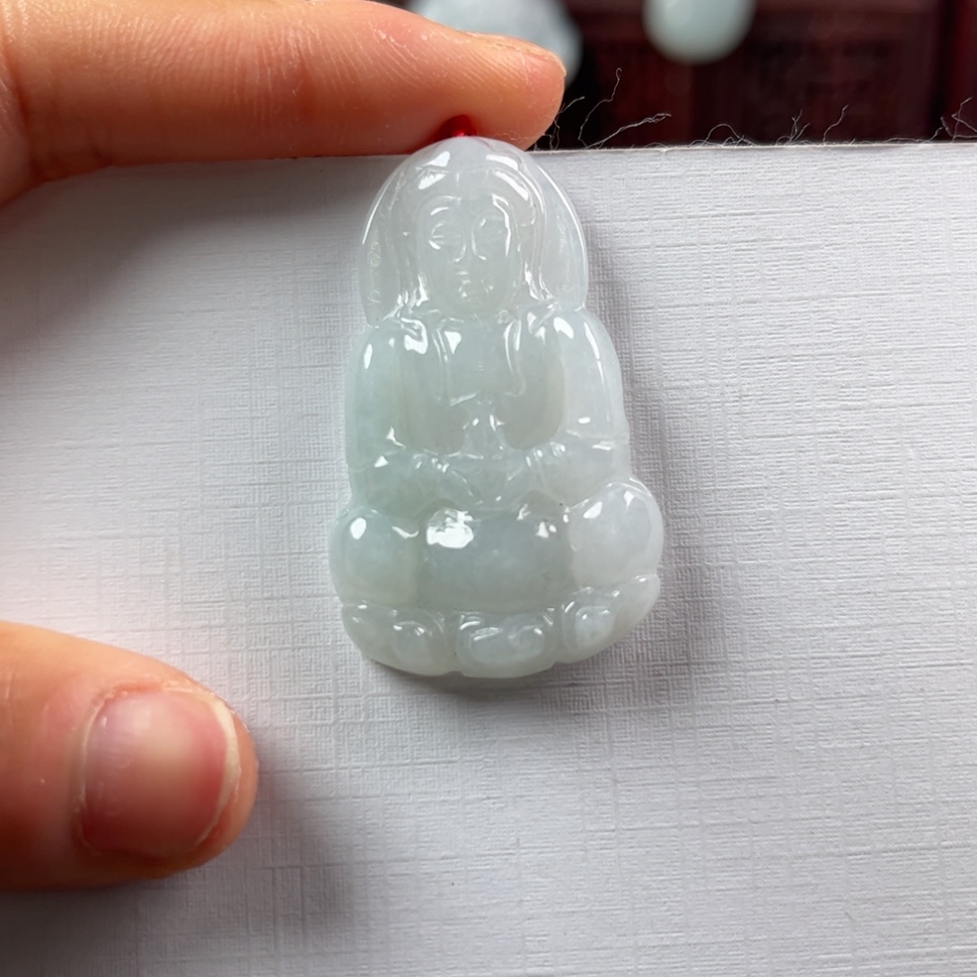 翡翠未镶嵌颈饰观音41微瑕介意勿拍不退不换