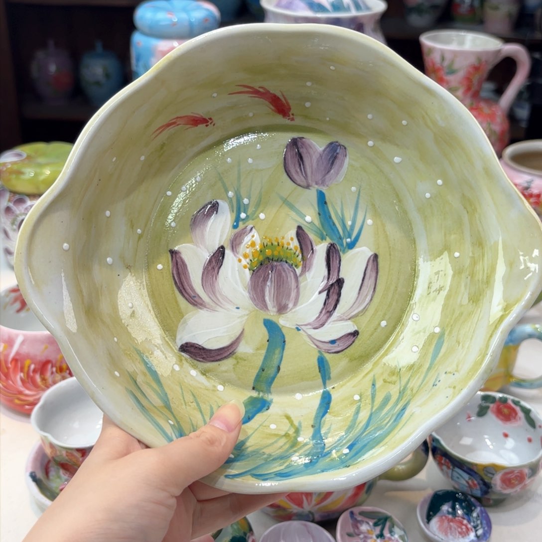 景德镇手绘高温釉下彩陶瓷茶具