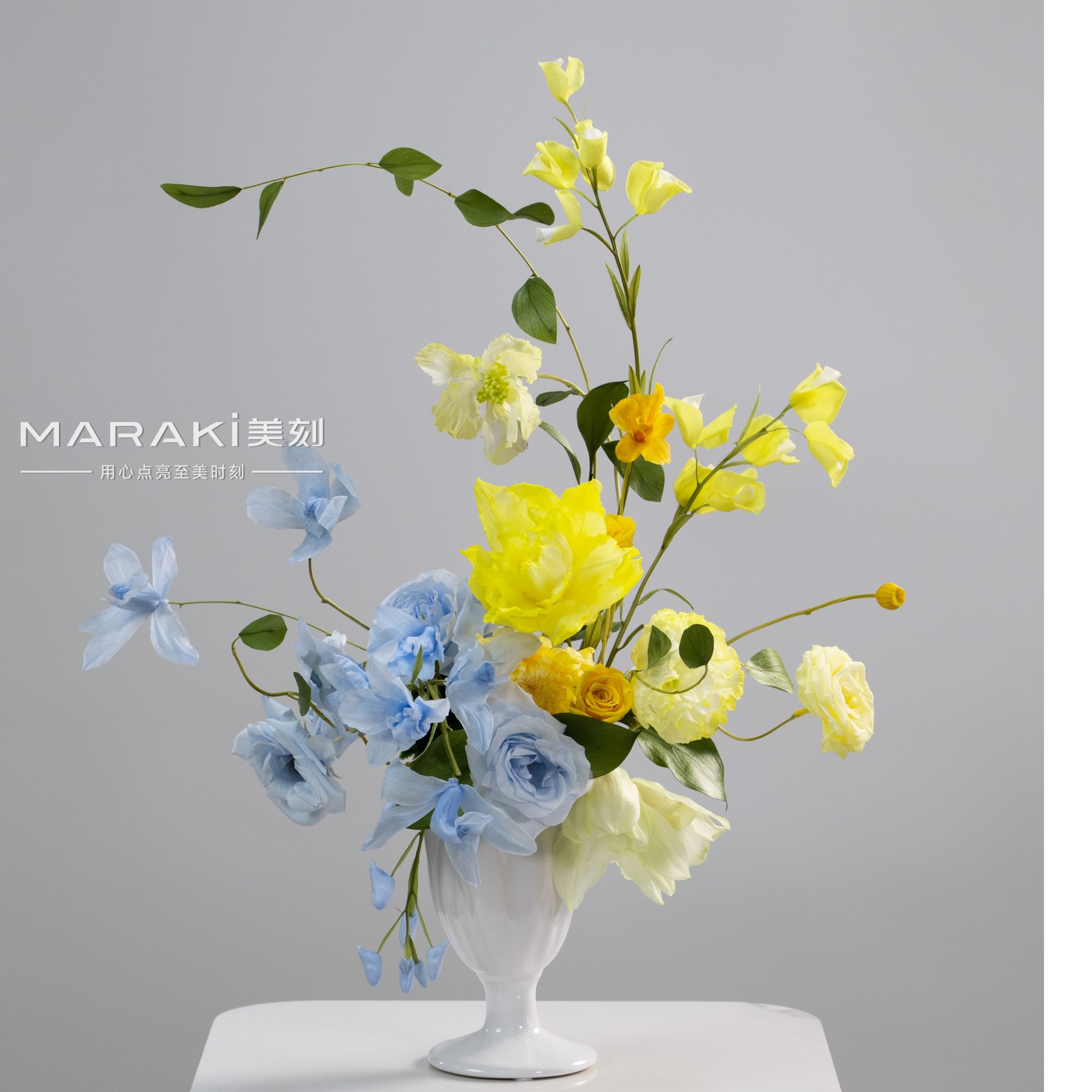 【云边的蓝黄诗】居家软装/永生花束/礼物 请录开箱视频 防潮放暴晒