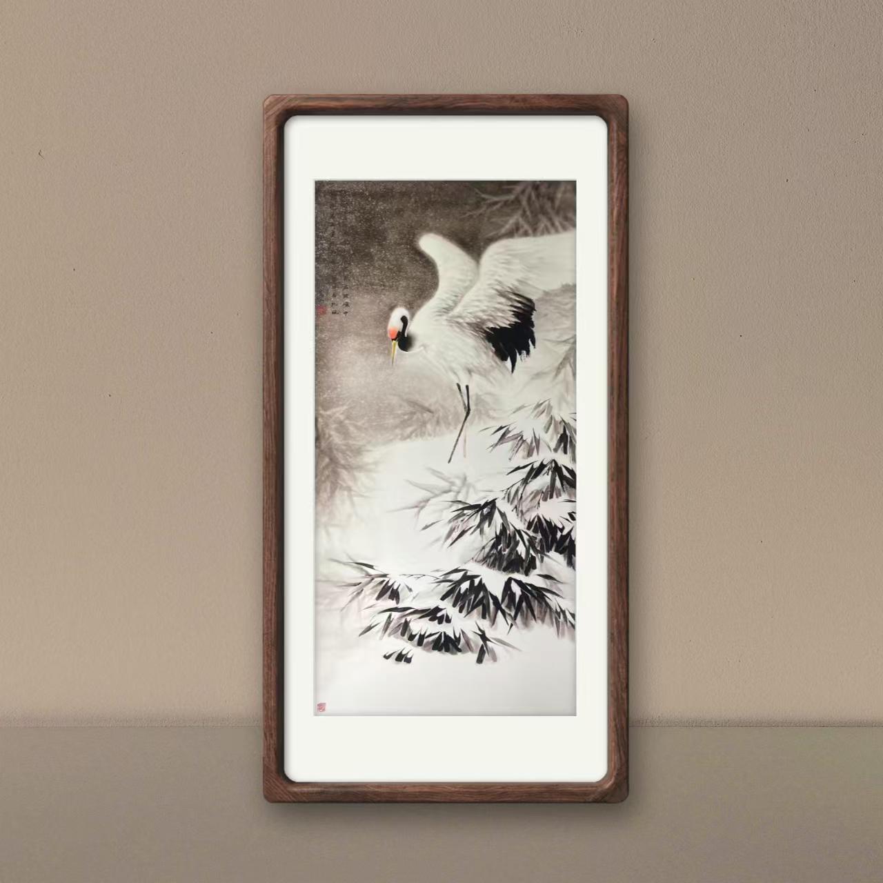 高老师原创花鸟系列竹子仙鹤