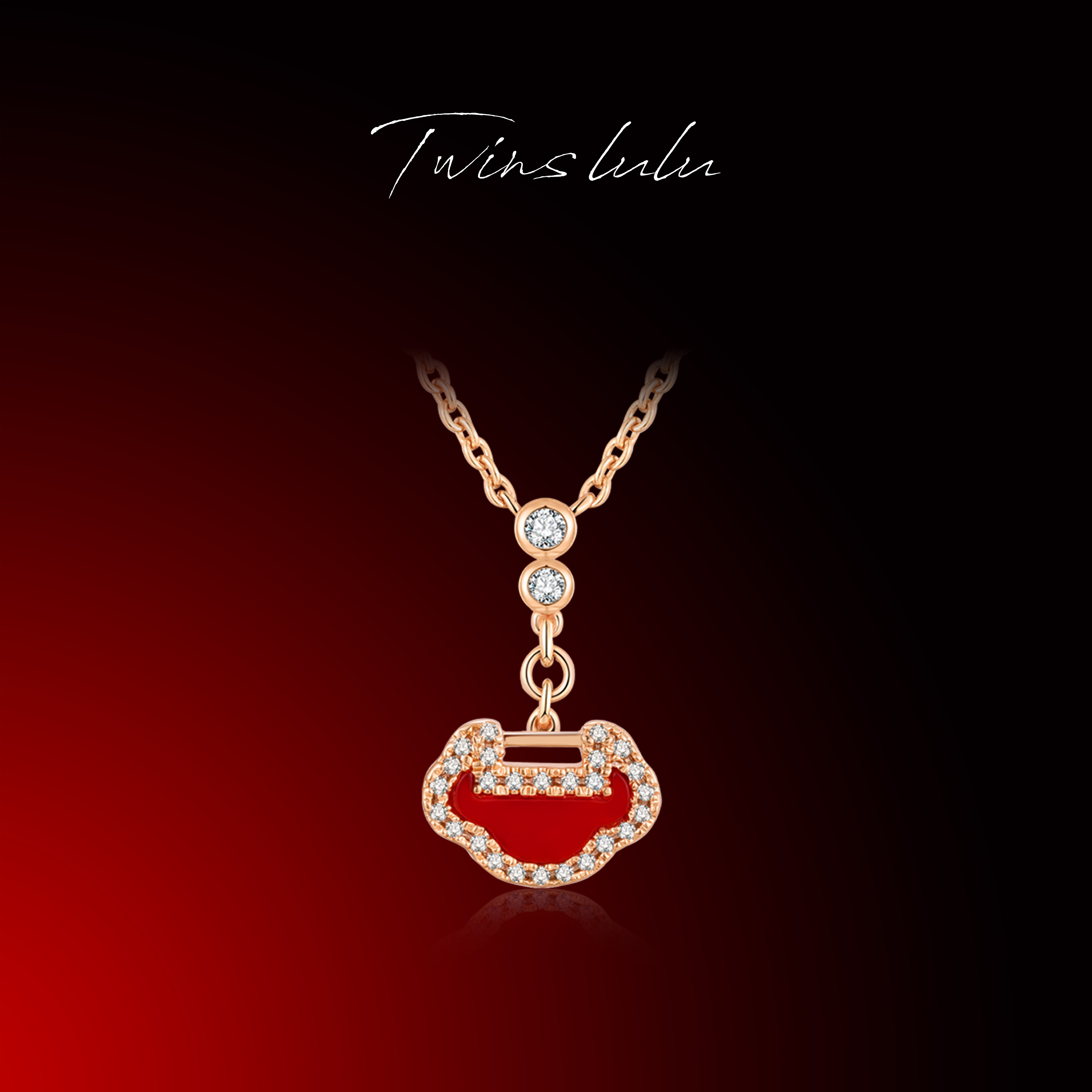 AIAX 925银 镀K金【万事如意】国潮新中式国风如意锁项链TSJ9577