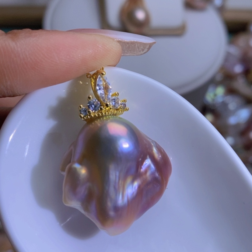 【闪购商品】淡水珍珠天然珍珠（微瑕）合金