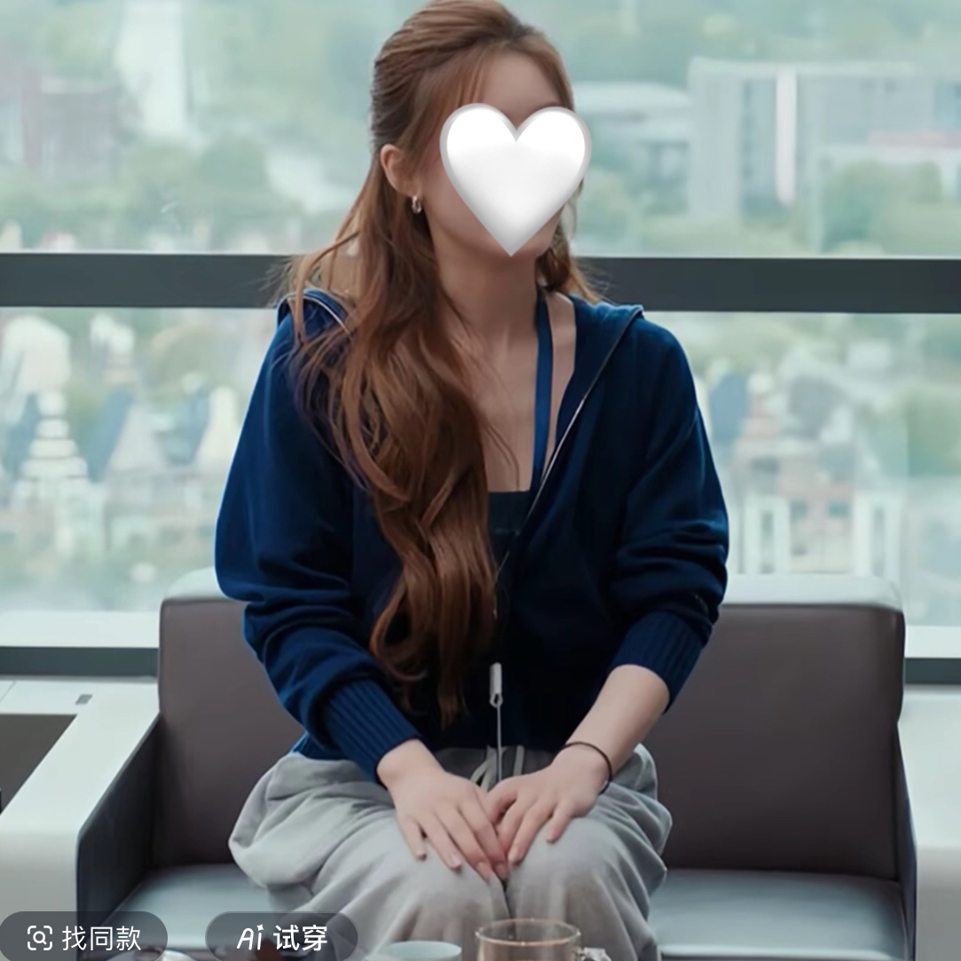 【许我耀眼】露思同款慵懒风蝙蝠袖连帽拉链针织休闲毛衣外套