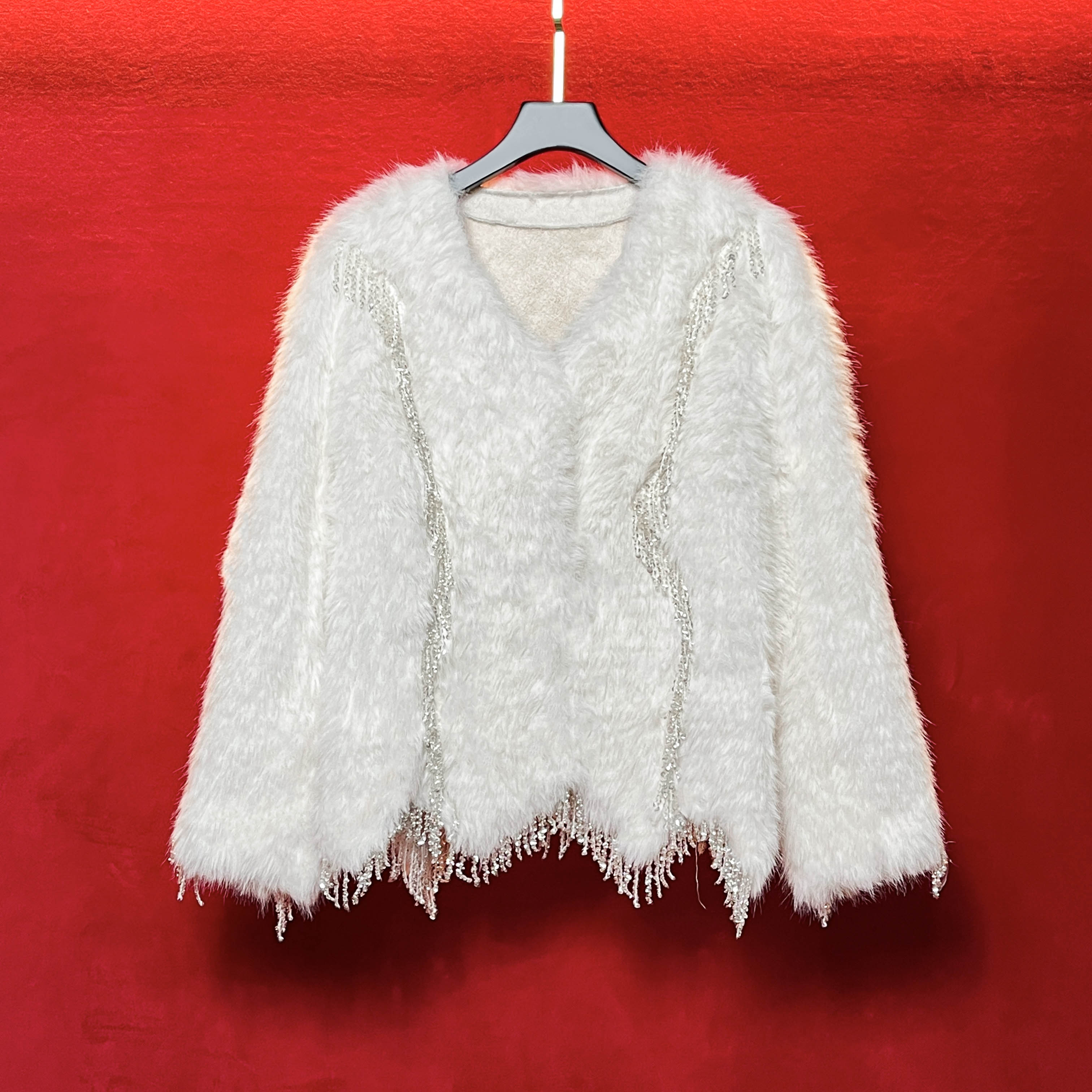 【娴儿专属】法式小香风纯色时尚气质名媛风显瘦钉珠外套 S8144