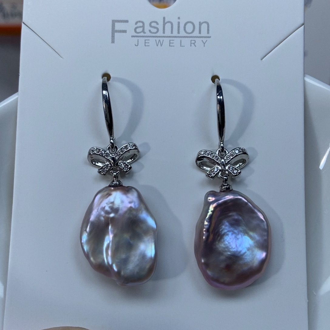 淡水珍珠耳环合金特价346