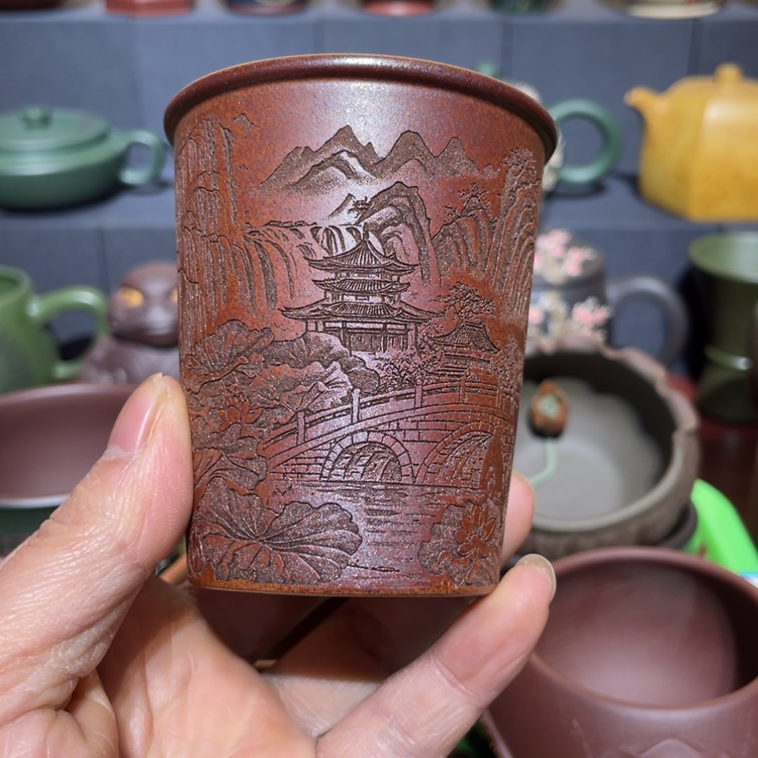 原矿紫砂手工主人杯