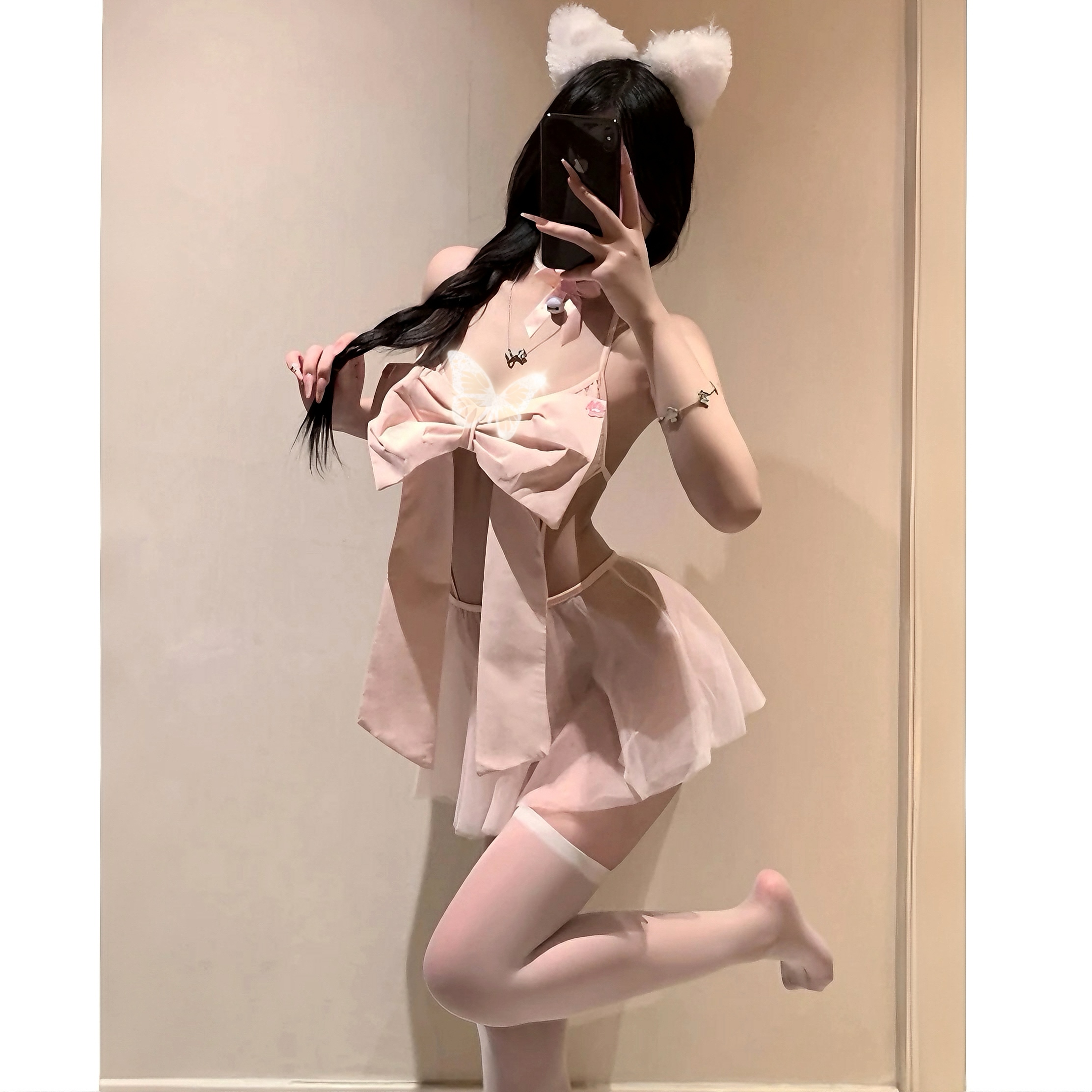 【春日蝴蝶】2026新款性感睡衣QQ糖约会跨年新年战袍显瘦